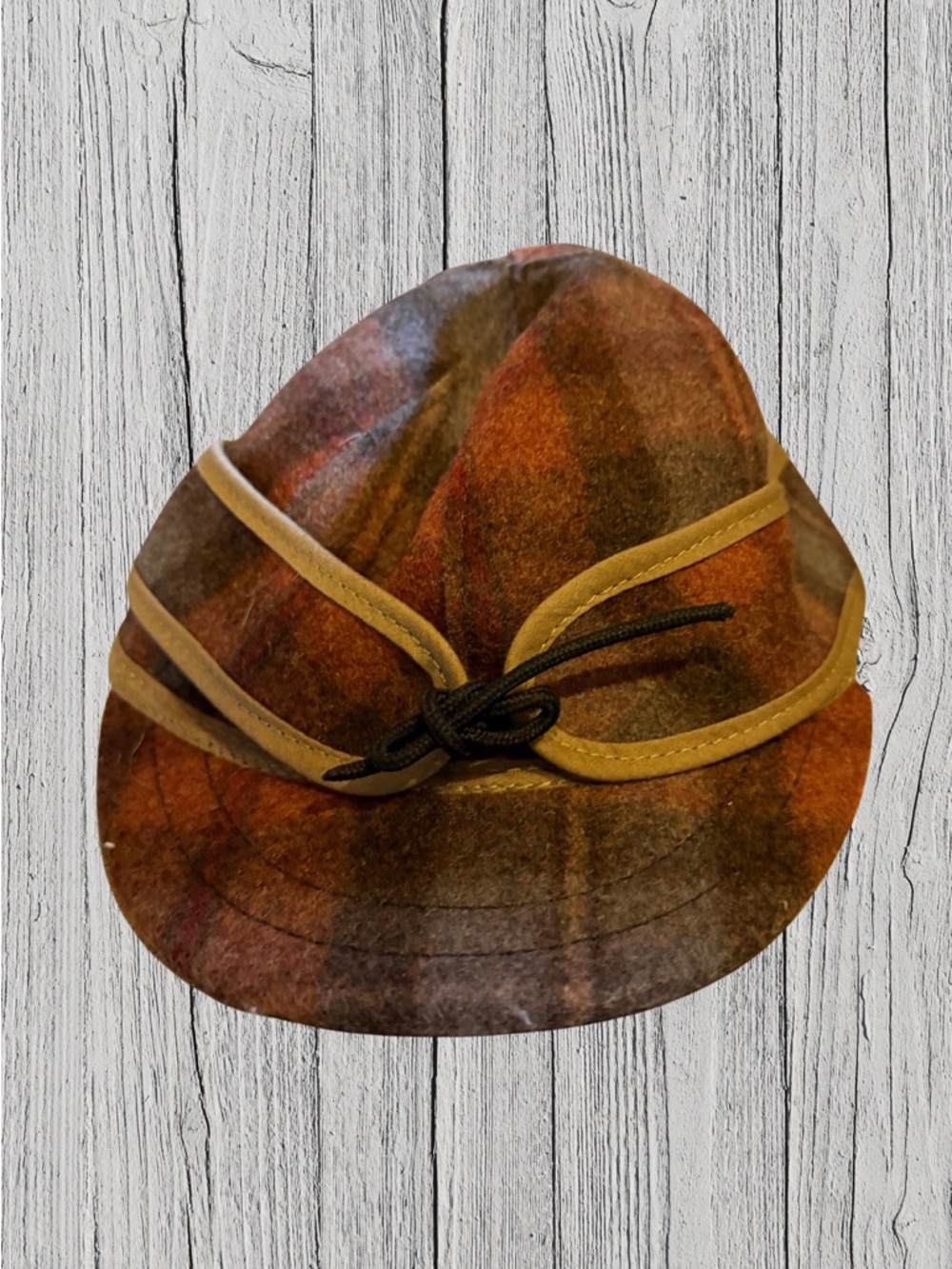 Kids Brown Felt Fedora Hat with Trim